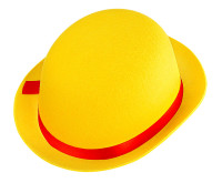 Aperçu: Chapeau melon en feutre jaune pour enfant