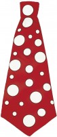 Vista previa: Corbata payaso XXL roja