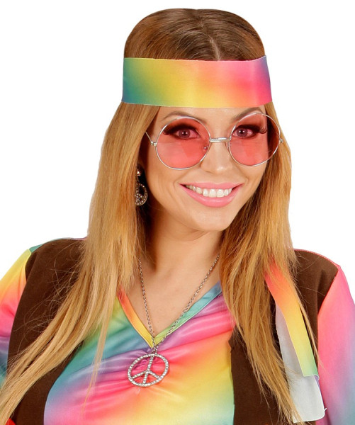 Roze hippiebril uit de jaren 70 4