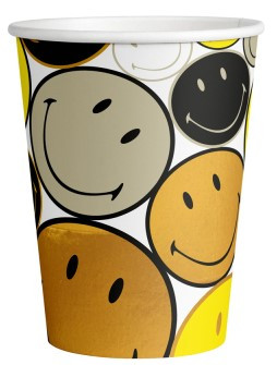 8 Golden Smile paper cups 250ml