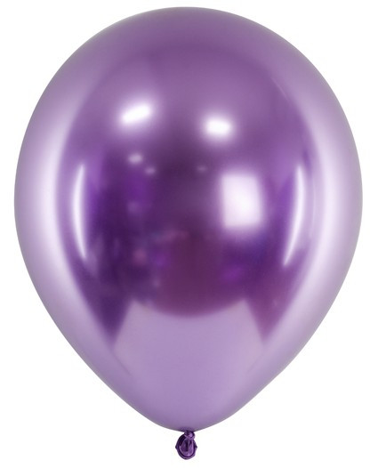 50 ballons métalliques perle de fête violet 27cm