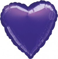 Lavendelfärgad hjärtballong 43cm