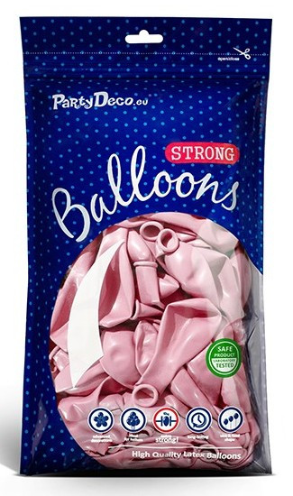 10 party star metallic balloons light pink 27cm