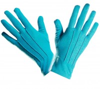 Türkisfarbene Handschuhe Mit Schicken Nähten