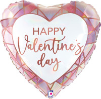 Holographic Valantines Day foil balloon 46cm