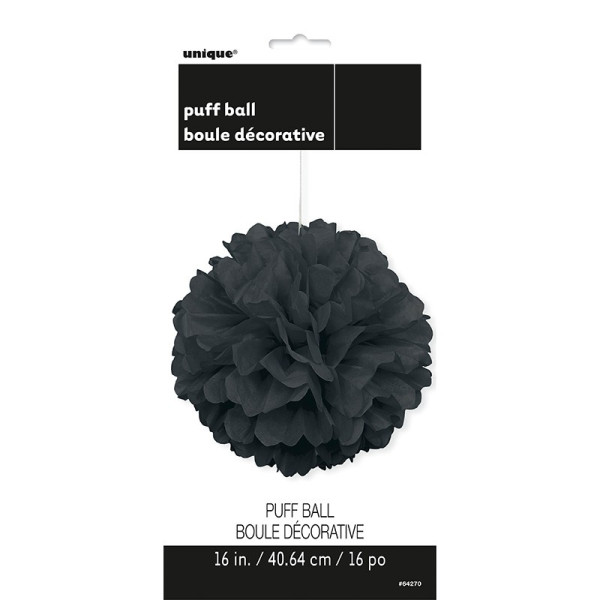 Black And White Party Fluffy Pompon 40cm 2