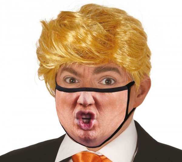 USA:s president mun- och näsmask