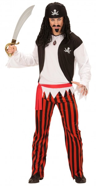 Publiek gevaarlijke piraten Piet herenkostuum 3