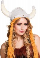 Vista previa: Sombrero de dama vikingo con trenzas