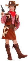 Vorschau: 6-Teiliges Cowgirl Mädchen Kostüm