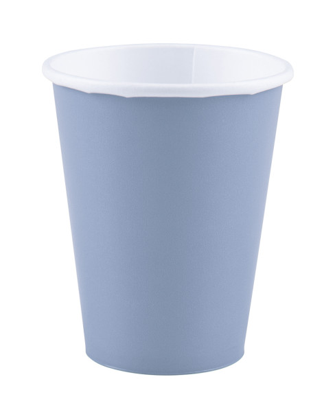 20 bicchieri di carta blu pastello 266 ml