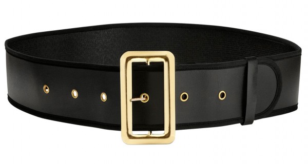 Black fake leather belt Nicolai