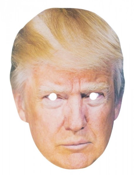 Papieren masker van Donald T politicus