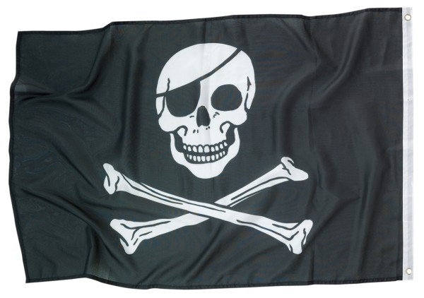 Piratflag Sort Pirat 92 x 60cm