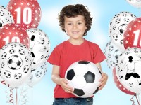 6 footballer latex balloons