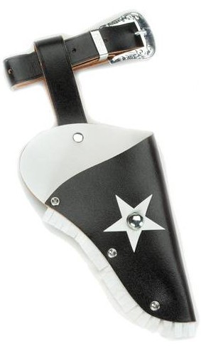 Cowboy belt with holster for children black