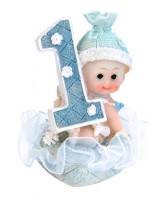 Preview: First Birthday Boy cake figure 7cm