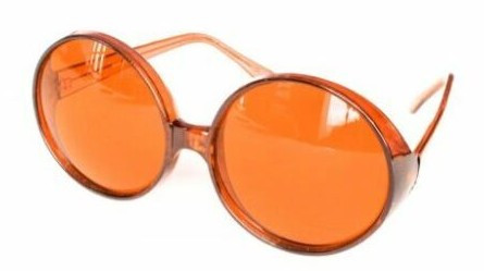 Men's 70s glasses orange