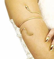 Egyptisk slange armbånd guld