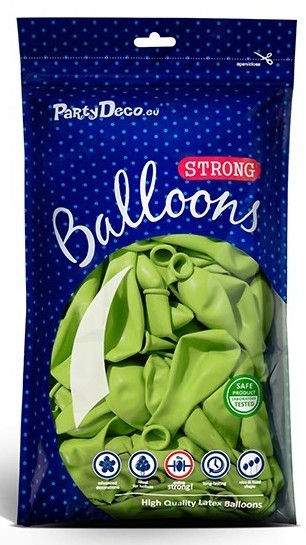 50 ballons étoiles de fête mai vert 27cm 2
