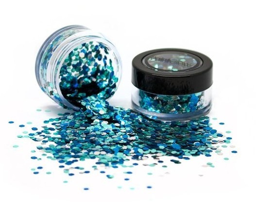 Blue glitter composteerbaar 3g