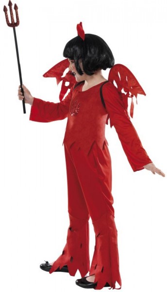 Satan-Teufel Mädchen-Kostüm Glitzer