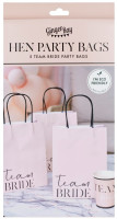 Voorvertoning: Roze en zwarte Team Bride papieren tassen