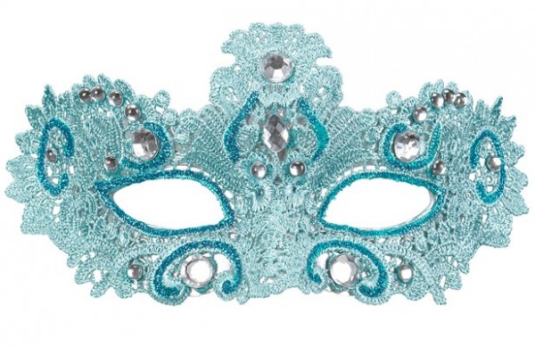 Mysterious eye mask with gemstones