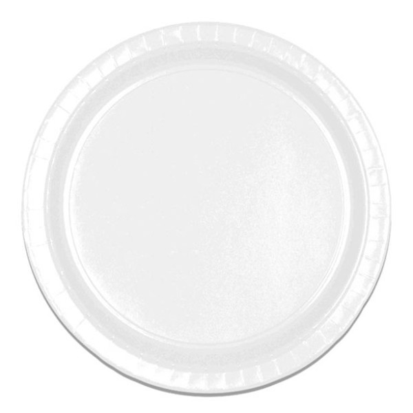 8 assiettes en papier blanc Genève 23cm
