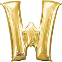 Buchstaben Folienballon W gold 83cm