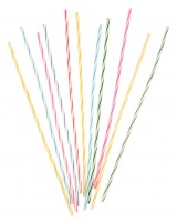 Colorful Mikado candles Rainbow Party 24 pieces