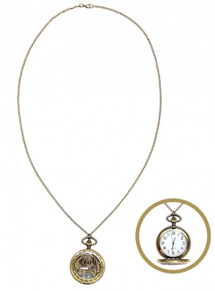 Necklace with a pocket watch pendant