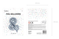 & Zeichen Folienballon silber 35cm