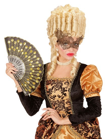 Maschera veneziana barocca dorata