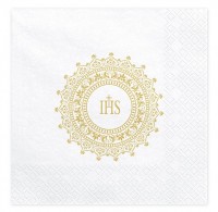 Preview: 20 IHS napkins gold 33cm