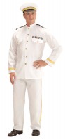Vorschau: Navy Kapität Herrenkostüm Weiß