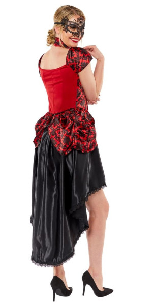 Costume Western Saloon Girl da donna, taglia M, multicolore con corsetto,  carnevale