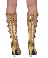 Preview: Golden strappy boots Greek female warrior