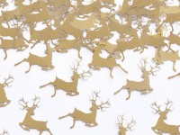 Widok: 20 konfetti reniferów Rudolf Gold