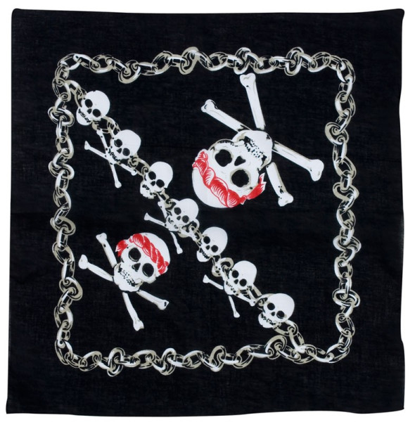 Foulard bandana pirata con teschi