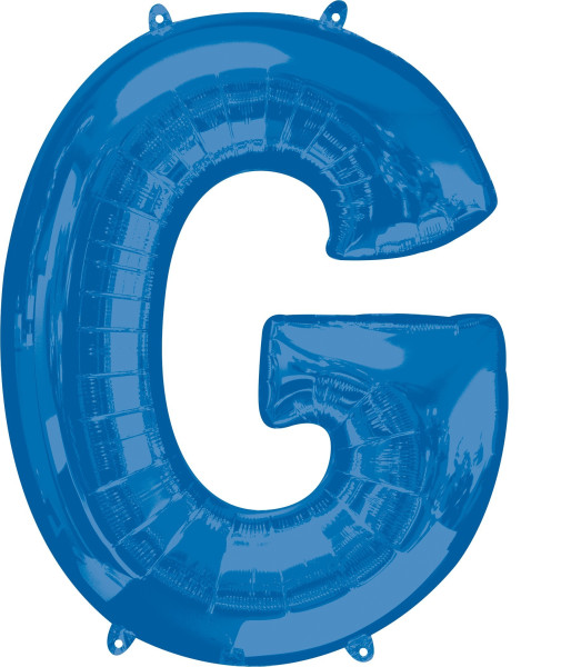 Balon foliowy litera G niebieski XL 86 cm