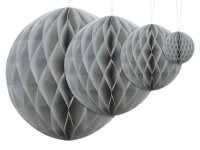 Oversigt: Honeycomb-kugle Lumina grå 20cm