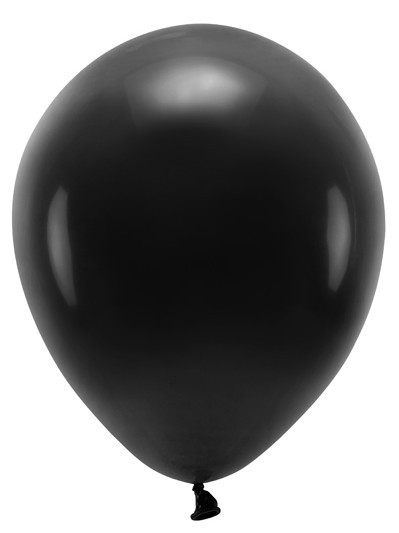 10 eco pastel balloons black 26cm