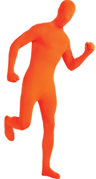 Tweede huid body suit in oranje
