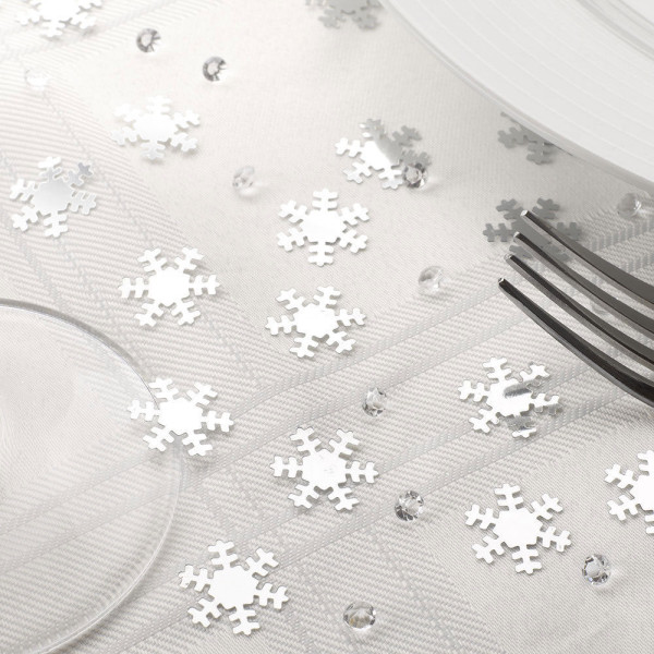 Snefnug og diamanter drys dekoration 28g