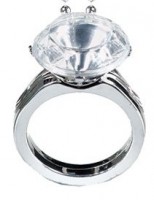 Widok: Sparkling XXL Diamond Ring Necklace Bachelorette Party