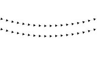 Anteprima: 2 ghirlande a triangolo nero da 180 cm