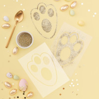 Preview: Easter bunny footprint stencil Bunny Hop