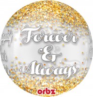 Vorschau: Orbz Ballon Forever &amp; Always 40cm