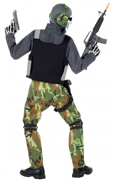 Børns skelet soldat kostume 2